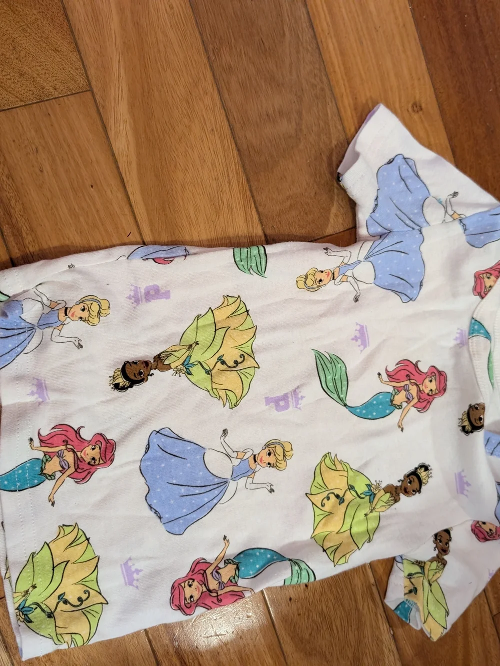 Girls Disney Princess Print Pajama Set